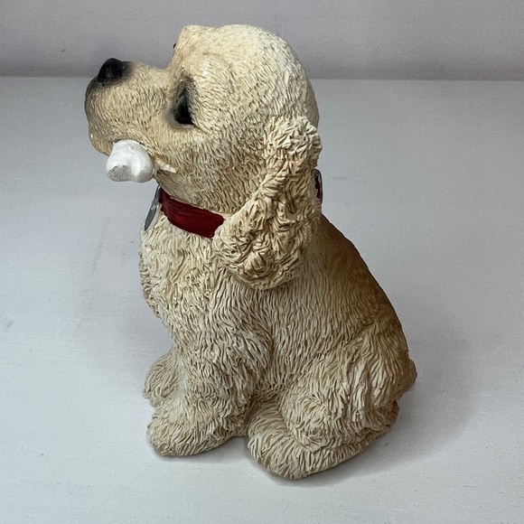 Stone Critters Cocker Pup with Bone SC-443 United Design 1992 3.5" Made in USA - Picture 2 of 9